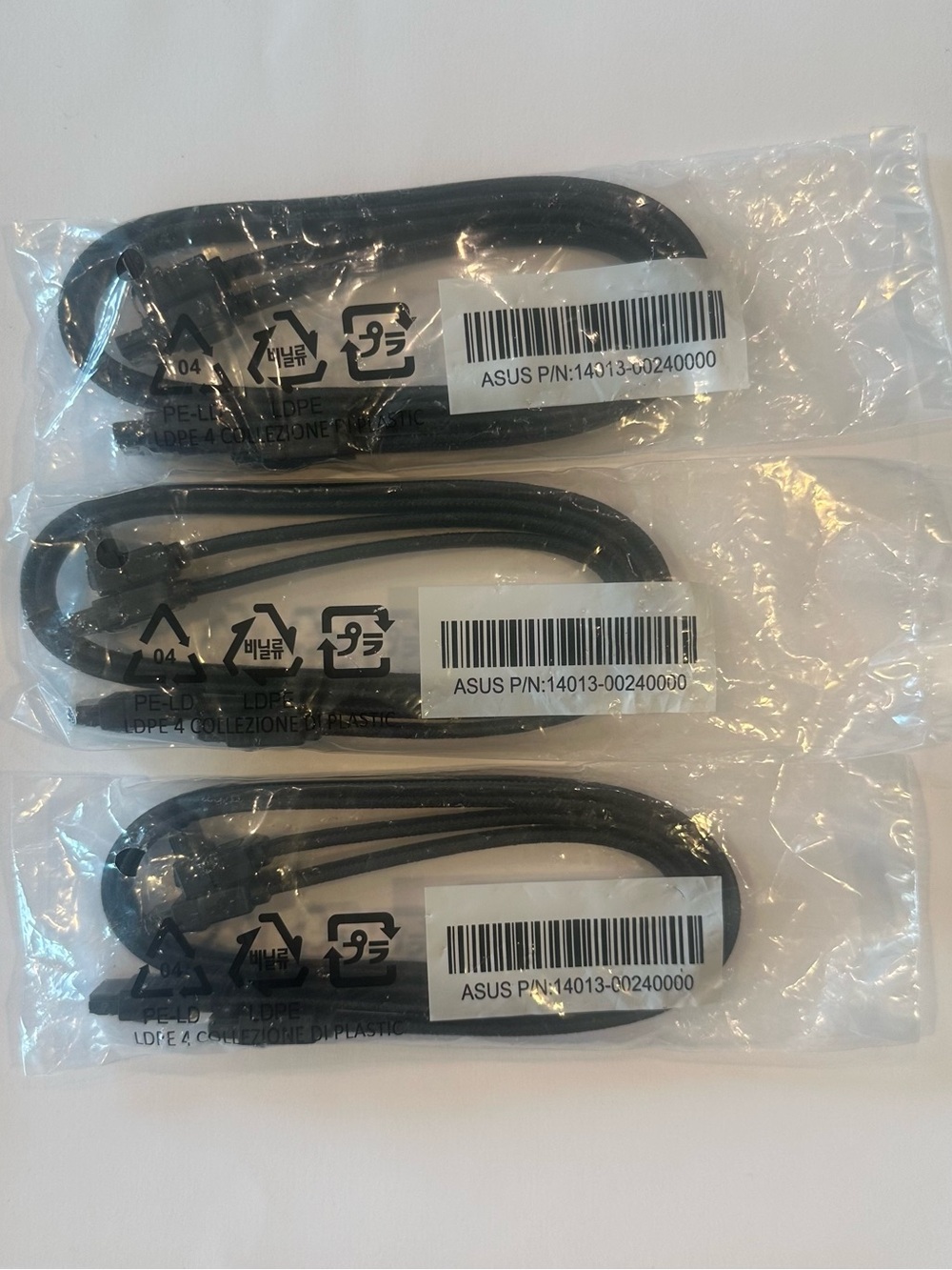 Lot Of 3 ASUS SATA III HDD Cables P/N: 14013-00240000